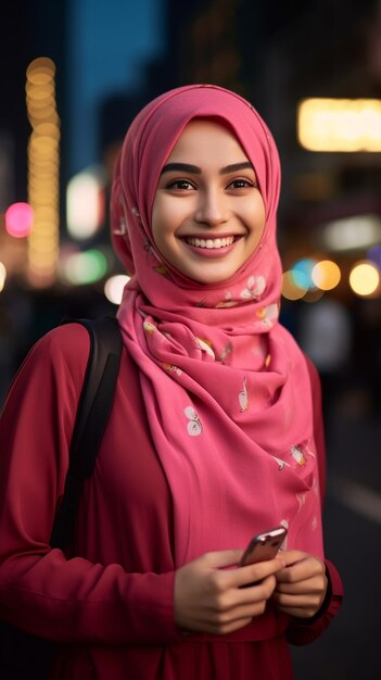 Foto hijab chic colecção diversificada de estilos de hijab e personagens de mulheres muçulmanas