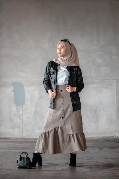 Hijab de moda joven modelo