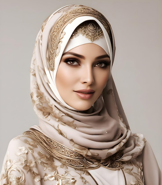 Hijab moda mujer árabe