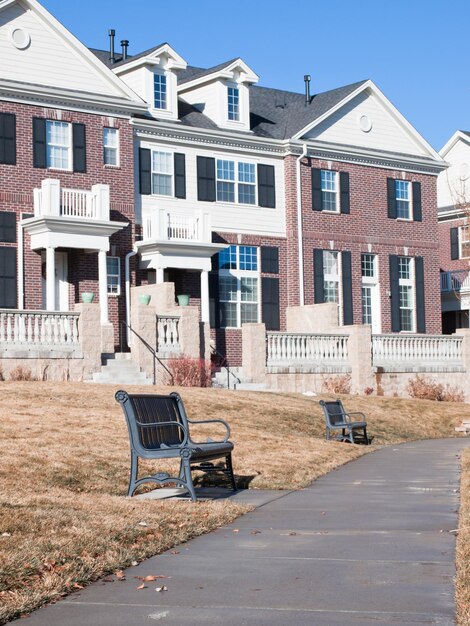 Una hilera de casas adosadas en Denver, Colorado.