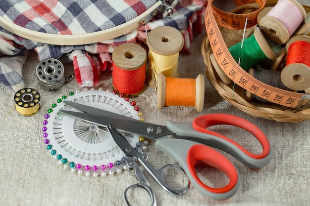 Hilos y agujas de coser
