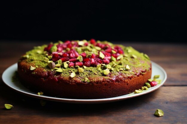 Foto himbeer- und pistazienkuchen