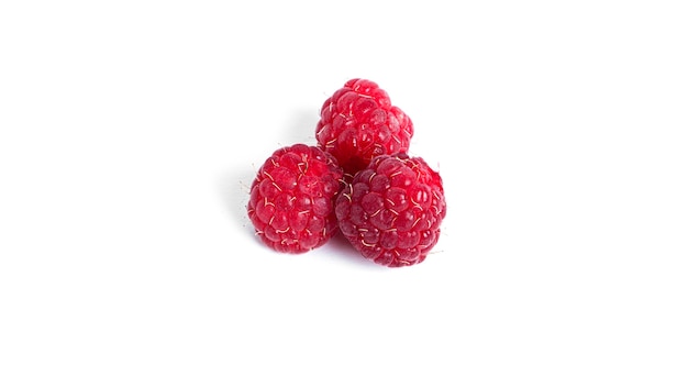 Himbeere isoliert. Himbeeren