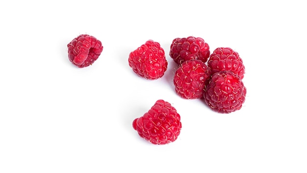 Himbeere isoliert. Himbeeren