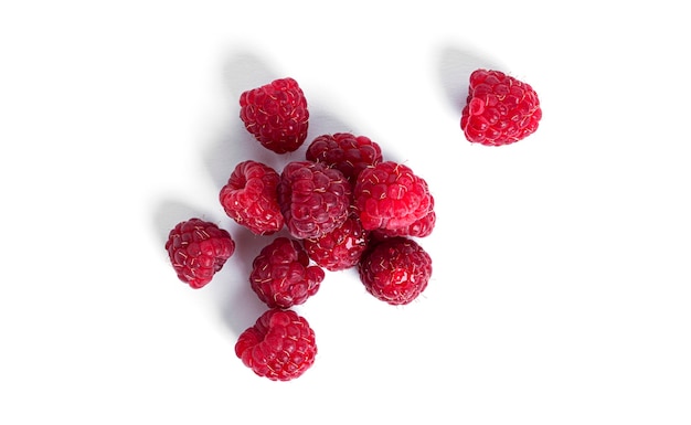 Himbeere isoliert. Himbeeren