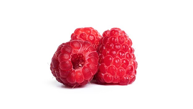 Himbeere isoliert. Himbeeren