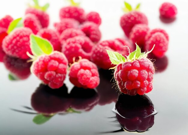 Himbeeren auf dem Tisch