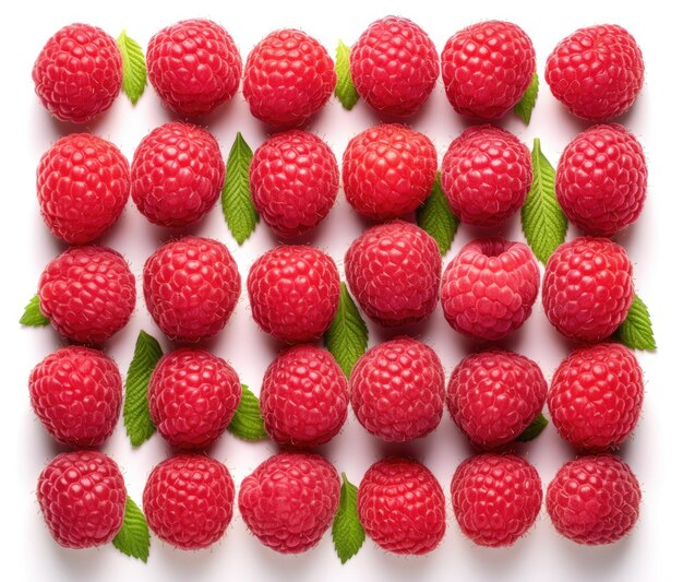 Himbeeren auf weißem Hintergrund