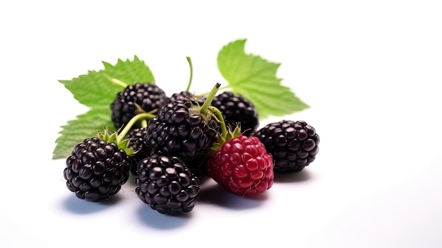 Himbeeren auf weißem Hintergrund