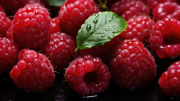 Himbeeren Frische saftige Himbeeren heller Hintergrund