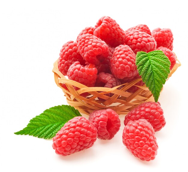 Himbeeren mit roten Beeren