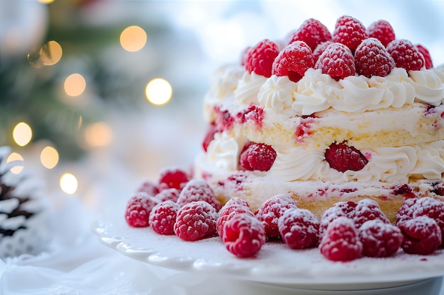 Himbeerkuchen mit Schlagsahne