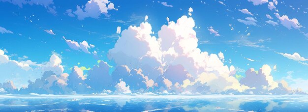 Himmel Cumulus Wolken Wiese Weiche Baumwolle Plüsch Cartoon Anime Stil