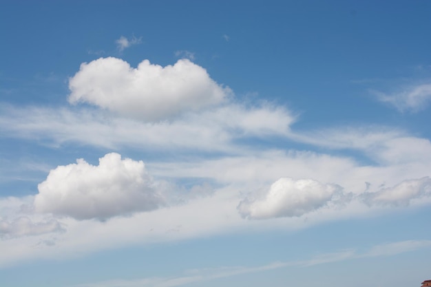 Himmel mit weißen und blauen Wolken