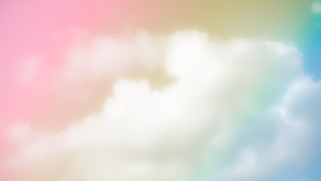 Himmel pastellrosagelbblau farbe hintergrund hell sonne wolke farbverlauf regenbogen muster rahmen bunt textur fantasie hintergrund wolkengebilde mockup freiraum natur