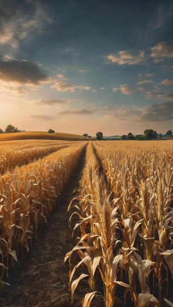 Himmel und Maisfeld verschwommenen Hintergrund