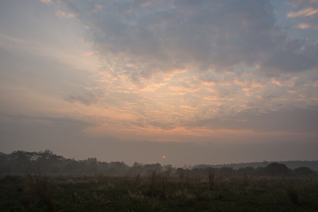 Himmel und Sonnenschein am Morgen