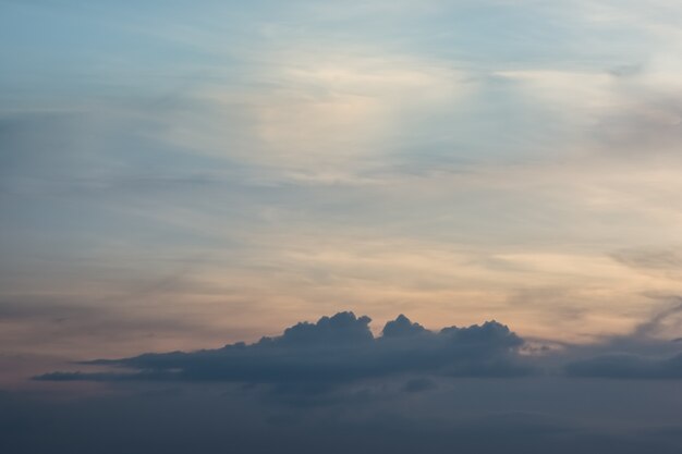 Himmelwolken am Abend.