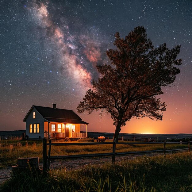 Himmlische Baldachin-Sommerlandschaft Foto