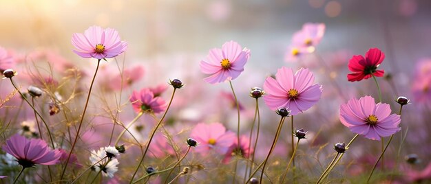 Foto himmlische blüten kosmos schöne blüten im garten