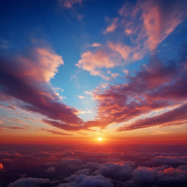 Himmlische Palette, die den faszinierenden Sonnenaufgang erfasst