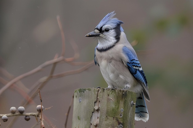 Himmlisches Cerulean-Blau-Jay-Spektakel