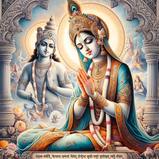 Foto hindi meerabai jayanti significa nascido de meerabai jai shri krishna significa senhor krishna