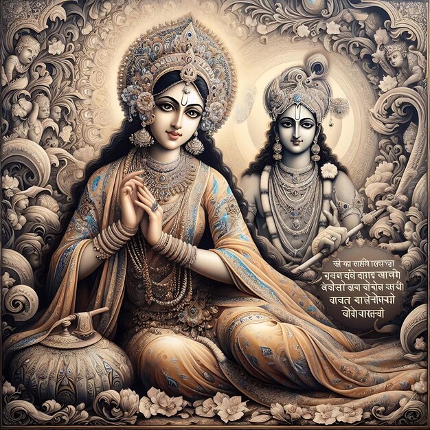 Foto hindi meerabai jayanti significa nascido de meerabai jai shri krishna significa senhor krishna