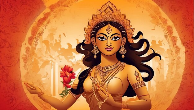 Hindu-Mythologie-Göttin Durga-Maa ist großartig