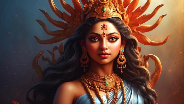 Hindu-Mythologie-Göttin Durga-Maa ist großartig