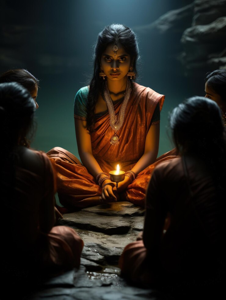 Foto hinduísmo antigo sistema de crenças diversificado com karma dharma e muitas divindades centrais para a cultura indiana os fundamentos filosóficos e o caminho de exploração espiritual para moksha