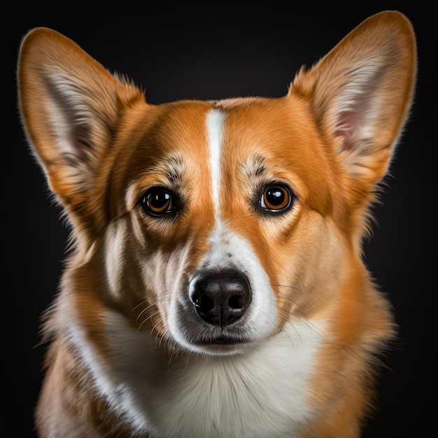 Hinreißendes Studioporträt des Hundes auf isoliertem Hintergrund
