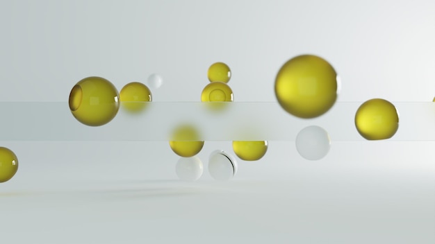 Hintergrund 3D-Abstraktion aus einer Gruppe von Glas- und Kunststoffschichten