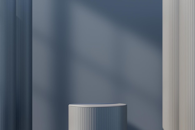 Hintergrund 3D-Szene mit Podium minimaler Produktanzeige Mock-up-Szene und geometrischem Formobjekt 3D-Rendering