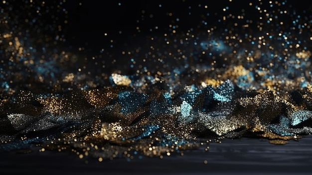 Hintergrund abstrakter Glitzerlichter Generative Ai