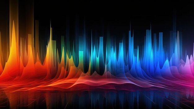 Foto hintergrund-audio-spektrum-symphonie illustration wellendesign digitale wellenform stimme blauer hintergrund-audio-spektrum-symphonie
