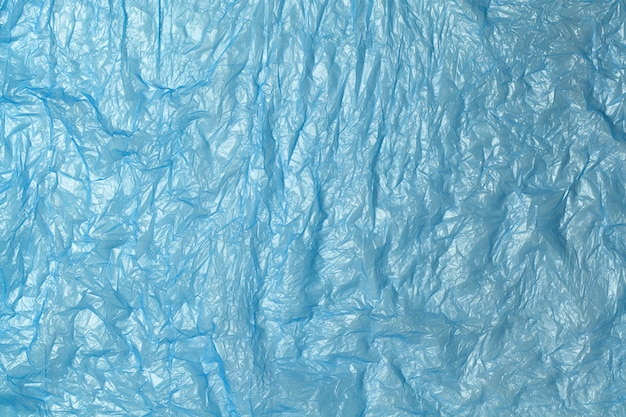 Hintergrund aus blau recycelbarem Polyethylen.