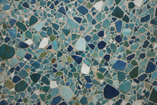 Hintergrund aus blauem und grünem Terrazzo-Stein