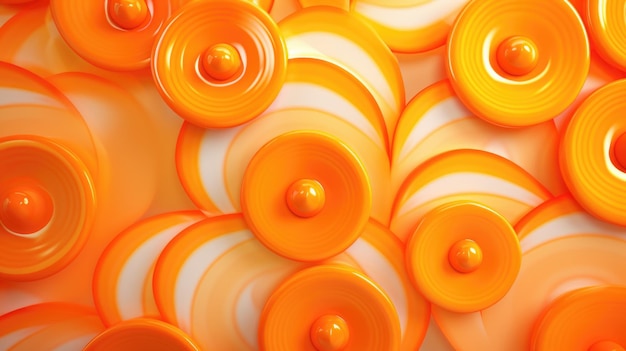 Hintergrund aus Lolli in orangefarbener Farbe