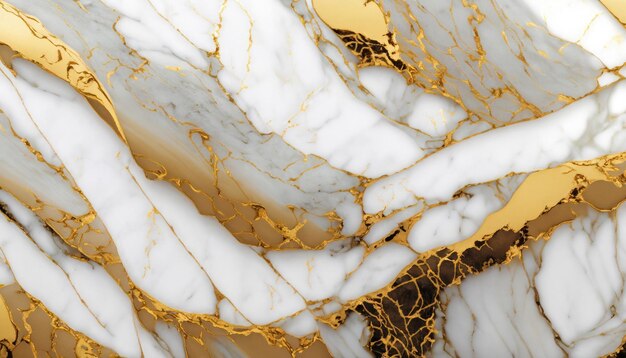Foto hintergrund aus weißem und goldenem marmor