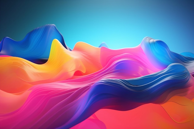 Hintergrund banner generative ai lila grafik hintergrund bunt kurve geometrisch cyberspace modern blau wellig Generative AI