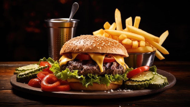 Hintergrund Beef-Burger-Food-Foto