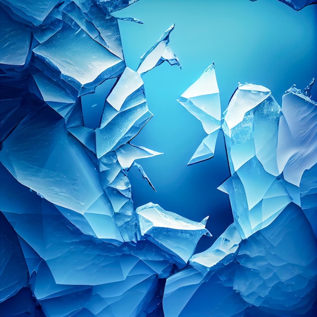 Hintergrund blaue Eisfragmente Generative KI Generative KI