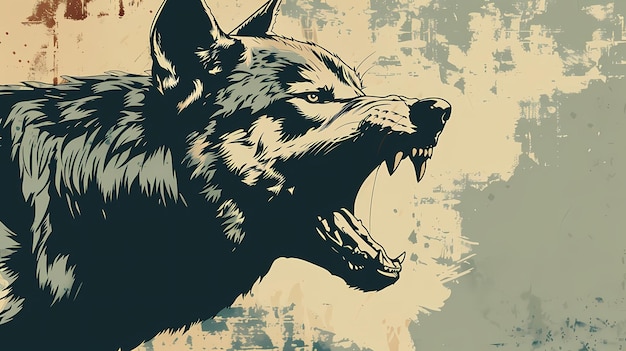 Hintergrund der Alpha-Wolf-Kunstillustration