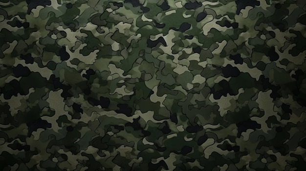 Hintergrund der Armee- und Militärtarnungstextur. Generative KI