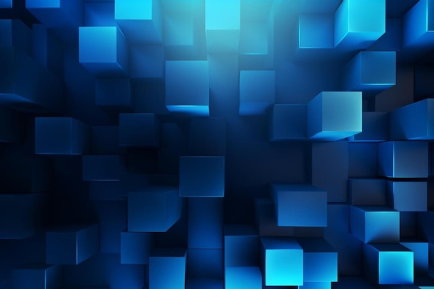 Hintergrund der Blockchain-Technologie in Farbverlauf-Blau