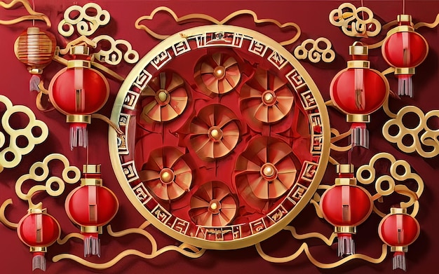 Hintergrund der chinesischen Neujahrsfeier