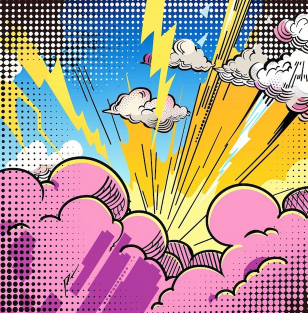 Hintergrund der Comic-Pop-Art