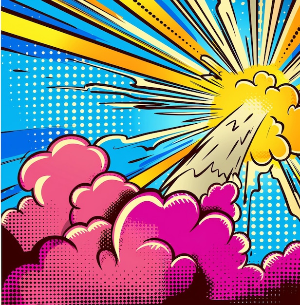 Hintergrund der Comic-Pop-Art