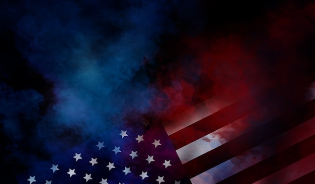 Foto hintergrund der digitalen flagge der usa